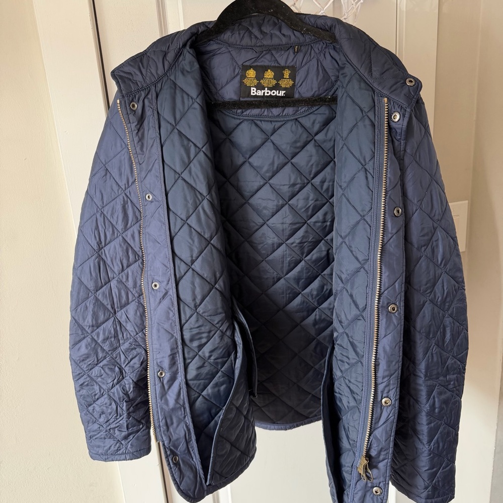 Barbour Men’s Flyweight Chelsea Quilted Jacket in Navy Size XL - Picture 4 of 15